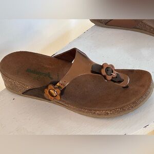 Bionatura Rose Gold Cork Footbed Sandal Flower Comfort MINT! Better than Birks!